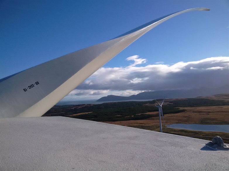 View From The Top Of Turbine 7 Freasdail Wind Farm